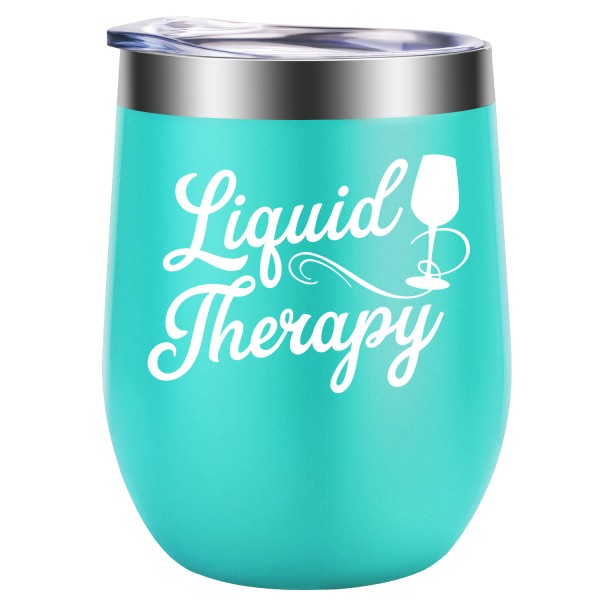 Liquid Therapy | Funny 21st 30th 40th 50th 60th 70th Birthday, Bachelorette Party Gifts for BFF Best Friends, Mom, Daughter, Sister, Wife, Coworker, Girlfriend, Therapists, Women 