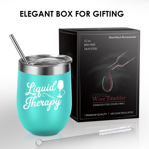 Liquid Therapy | Funny 21st 30th 40th 50th 60th 70th Birthday, Bachelorette Party Gifts for BFF Best Friends, Mom, Daughter, Sister, Wife, Coworker, Girlfriend, Therapists, Women 