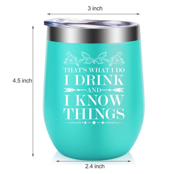 That's What I Do, I Drink and I Know Things | GoT Inspired Merchandise Wine Tumbler Gifts Idea 