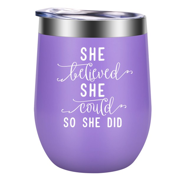 She Believed She Could So She Did | Funny Congratulations, Promotion, New Job, Graduation, Inspirational, Going Away, Birthday Gift for Women, Coworkers