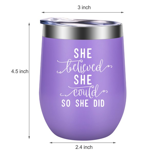 She Believed She Could So She Did | Funny Congratulations, Promotion, New Job, Graduation, Inspirational, Going Away, Birthday Gift for Women, Coworkers